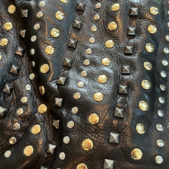 Rebecca Minkoff Bag. Black leather, silver and gold studs. - Picture 2 of 7